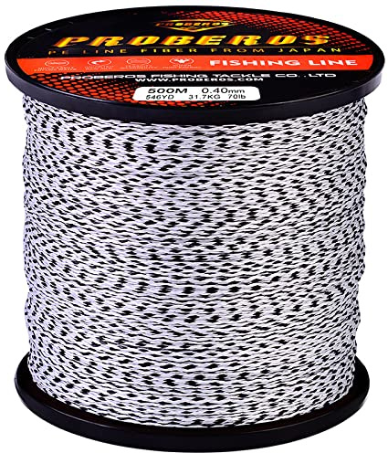 SLOOG Línea De Pesca Trenzada De 9 Hebras, Superline Resistente A La Abrasión De 300 M, 15LB A 100LB Cero Estiramiento Y Memoria Baja Diámetro Delgado,Negro,100LB(0.5mm)