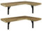 Eckregal hängend | Wandregal für die Ecke | Eckregal aus Holz mit Regal-Halterung für die Wand in Küche, Badezimmer, Wohnzimmer, Schlafzimmer usw. | Regale für Ecken im 2er-Set