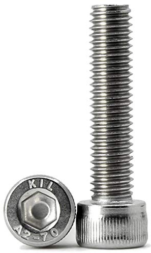 (40 unidades) M5 x 40 mm, tornillos cilíndricos de acero inoxidable 304 con hexágono interior, rosca completa