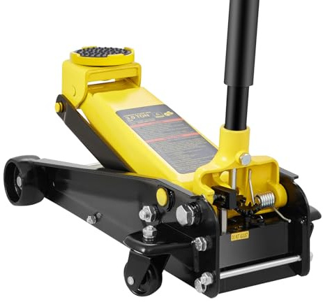 VEVOR 3 Ton Low Profile Floor Jack for All Terrain Vehicles, Heavy-Duty Steel Racing Jack with Quick Lift Pump, 5.12-20 Lifting Range, 3.0 tons