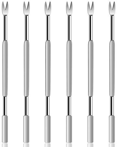 6 Pcs Seafood Forks Picks, Stainless Steel Lobster Fork Multitool Seafood Tools Nut Fork for Picnic Kitchen Oysters, Crab Leg