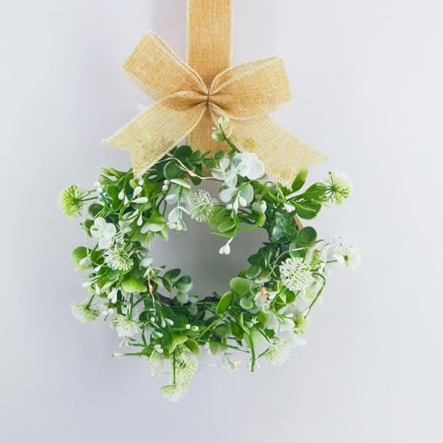 Couronne de Noël - Couronne de porte - Couronne de Noël artificielle à suspendre avec nœuds - Couronne de Noël - Couronne de l'Avent - Bricolage - Couronne décorative pour l'intérieur et l'extérieur -