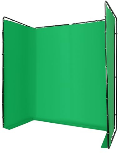Greenscreen bakgrund med stativ, 2,4 x 4 m foto-stödsystem, grön fotobakgrund stativ med transportväska för produktporträtt YouTube videofotografering