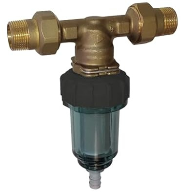 AquaHouse SYR Ratchet Self Cleaning Sediment Water Filter with Manual Backwash - 40 Micron - Made in Germany