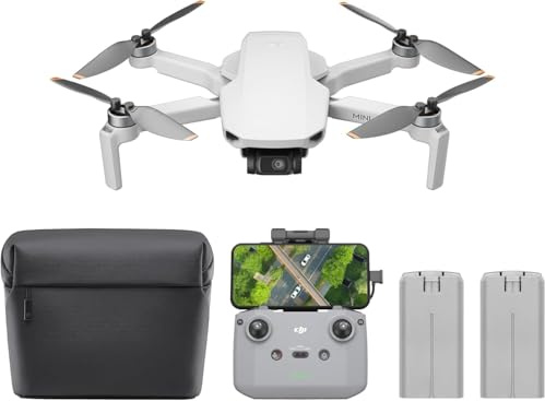 DJI Mini 4K Camera Drone Combo con Cámara UHD, Estabilización de Cardán de 3 Ejes, Transmisión de Video en Vivo de 10 km, 62 Min de Vuelo, <249 g, Incluye 2 Baterías, para Adultos