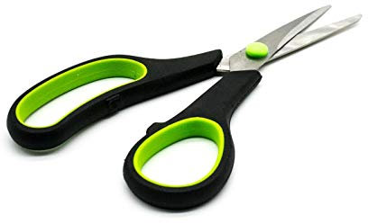 Multi Use Mini Scissor Snips - Handy, Small, Sharp and Strong. Soft Grip for Easy Control. Fine Edge, Stainless Steel Blades Produce Perfect Cutting Results. (Green)