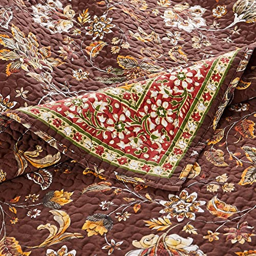 Greenland Home Barefoot Bungalow Audrey Throw Blanket, Chocolate,60 x 50-inch
