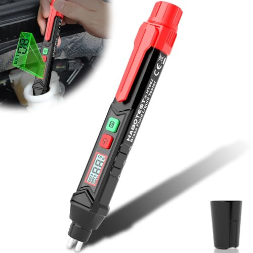 Bremsflüssigkeitstester Stift, Auto Universal Bremsflüssigkeit Diagnosetest Werkzeug Bremsflüssigkeitsprüfer mit LCD-Bildschirm & Akustischer Alarm, Bremsflüssigkeit Tester für DOT3 DOT4 DOT 5.1