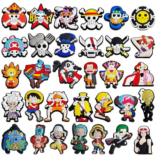 PQKL-Party Anime Schuhanstecker Set - 19 Stück Zähne Schuh Charms und Dekoration für Mädchen und Jungen