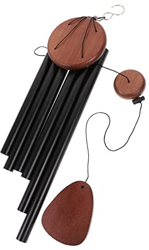 KITANDOVE Carillón de Viento de Madera de Peral de 28 Pulgadas para Decoración de Jardín al Aire