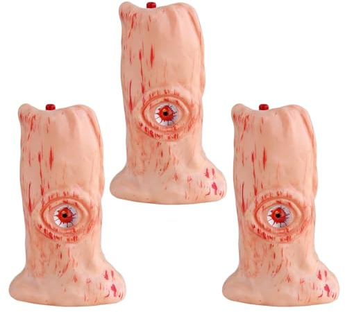 Generico di Halloween - a LED a Colonnina Senza Fiamma a Batteria | Decorazione Realistica con Occhio Sanguinante per Camera Soggiorno Festa