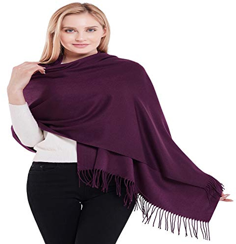 CJ Apparel Violet Épaisse Solide Couleur Unie Conception Népalaise Châle écharpe étole Wrap Châles Pashminas Nouvelle