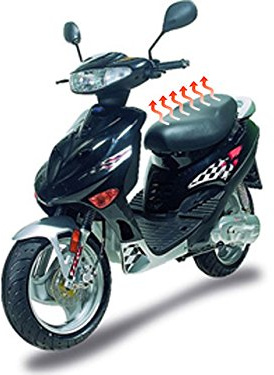 Sitzheizung Carbon Ersatzteil für/kompatibel mit Adly/Herkules Roller