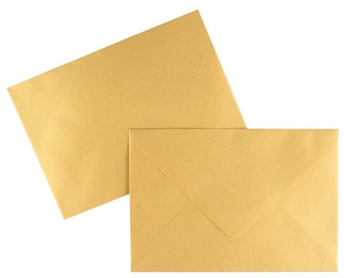 Ideen mit Herz Premium Perlmutt-Umschläge | Din C6 | 100 Stück | gold