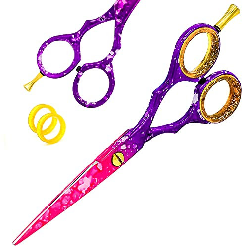 Forbici da parrucchiere Forbici da taglio per capelli Forbici da barbiere Lama di rasoio in acciaio ad alto tenore di carbonio per parrucchieri, uomini, donne e bambini