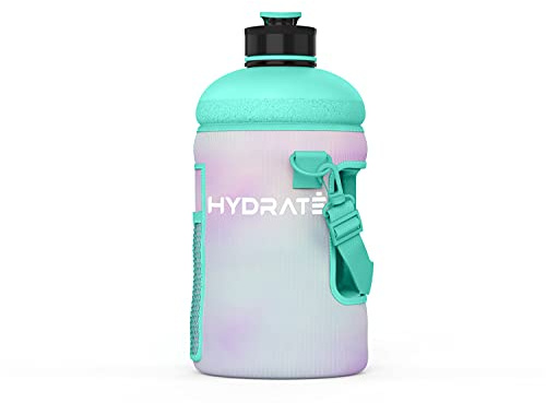 HYDRATE Cotton Candy Carrier Accessory for XL Jug 1.3 Litre - with Carrying Strap and Phone Pouch Neoprene Cover for your Water Bottle, water jug