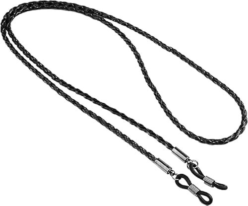 Simsky Brillenband,Brillenkette Schwarz, Verstellbar Sonnenbrillen Kette Brillenschnur,für Sonnenbrillen und Lesebrillen, Brillenkette für Brille zum Umhängen, Anti-drop