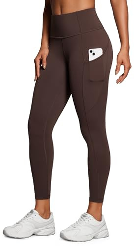 CRZ YOGA Naked Feeling Leggings with Pockets 25'' Hot Fudge Brown 10