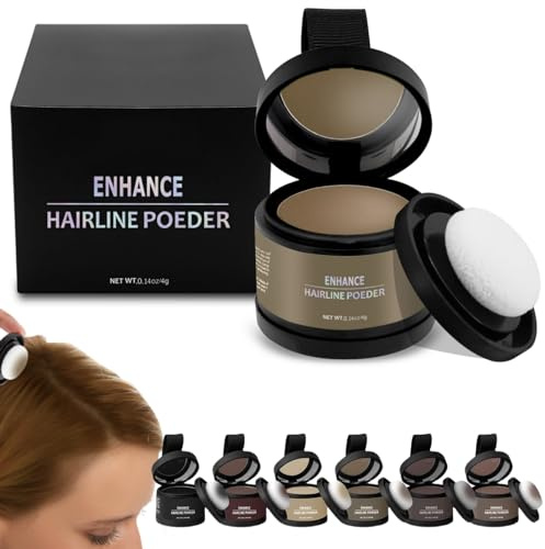 Instantly Hairline Powder, 2024-New Magic Root Cover up Root Touch up Light Brown Powders for Hair, Long-Lasting Hairs Makeup Coverage for Women & Men Moustache (light brown, 4 g)