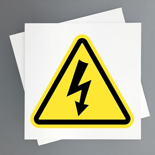 Cartel Riesgo Electrico Pack 2ud de 19x19 cm Señal de Advertencia Peligro - Seguridad Industrial y EPIS (Riesgo Eléctrico)