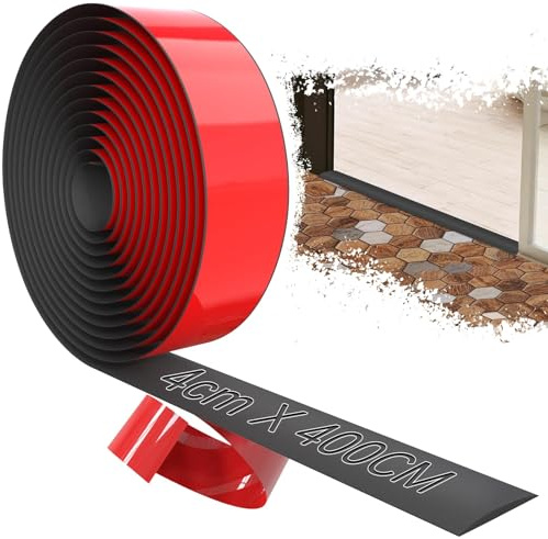 TXXATX 400cmx4cm Übergangsprofil Selbstklebend Übergangsleiste Boden Schwarz Übergangsleiste Selbstklebend Vinyl Übergangsschiene Selbstklebend Türschwellen Leiste für Fliesen Laminat Boden Teppich