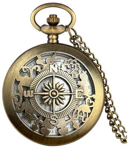 Fogitbok Vintage Quartz Pocket Watches for Men with Chains Pendant Pocket Watch Women’s Necklace Watches Unique Designs with Box