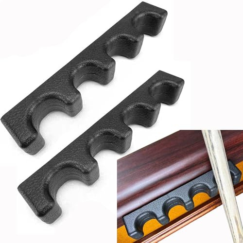 OHYER Porte Queue de Billard Support en Plastique Accessoire Bâton Portable Griffe de Porte-Queue de Billard Pour les salles de billard et les clubs (Noir, 160 * 27 * 25mm-2)