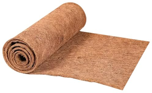 Flewdart 30x120 cm Rollo Fibra Coco 100% Natural prensado Apis Alfombra para Reptiles Serpientes Tortugas Lagartos Insectos terrario Cesta de Flores Plantas sustrato (30x120 cm)
