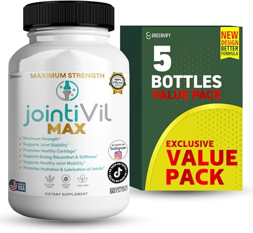 GREENVIFY JointiVil Max Joint Support Supplement, Indian Frankincense, 60 Capsules (5)