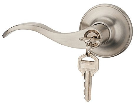 HENYIN Maniglia a onda con chiave a leva d'entrata serratura della porta/manopola della porta Hardware Wave e armadietto Lockset (805SN-L)