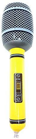 WS Accessories Inflatable Microphone 35cm [Yellow, Pack of 1]