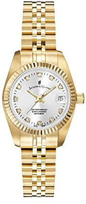 Jacques Du Manoir Damenuhr - Inspiration, 26 mm Analog Quarzuhr mit Edelstahl Armband