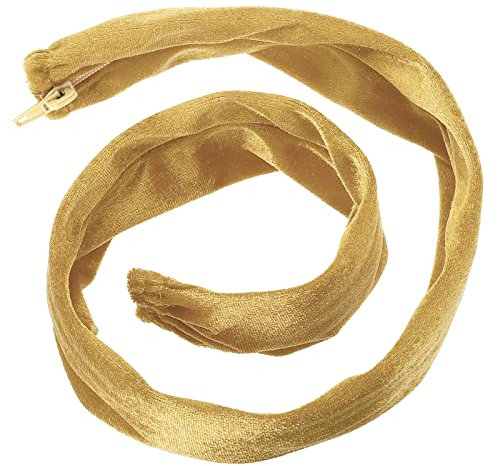 PATIKIL 23.6 Pouce Lustre Chaîne Couverture, Chaîne Protection Manchon Lavable avec Fermeture à Glissière pour Lustre Éclairage Fils, Doré