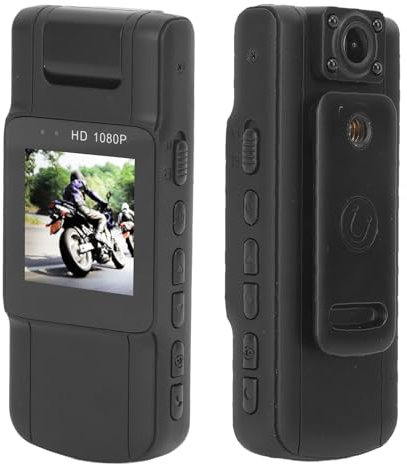 Caméra Corporelle 1080P, Mini Caméra de Sport avec Enregistrement Audio et Vidéo, Objectif Grand Angle et Vision Nocturne, Enregistreur Vidéo Portable avec Clip Arrière, Rotation