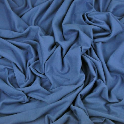 TEXTREND Meterware Jersey - 100% Baumwolle - Gewicht: 140 Gramm / m2 - Textilien 1x1.75m - Einfarbig - Jeans