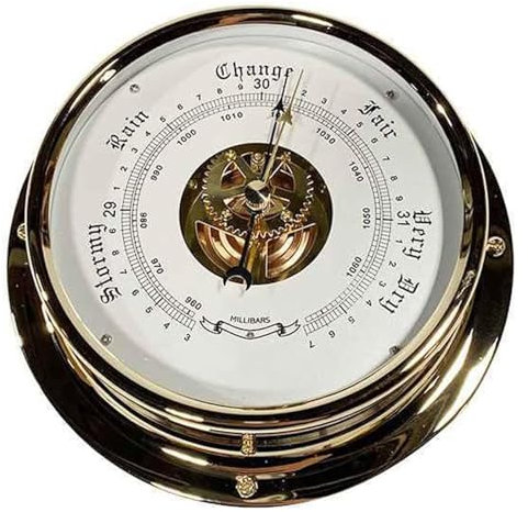 Präzisions-Barometer, präzises Barometer, Wetterqualität, Messing-Gehäuse, Meeresgeschenk, Küstendekor