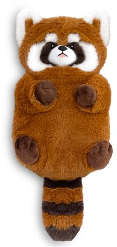 COMOIL Red Panda Microwave Heating Pad for Cramps Pain Relief- 17x8 Cozy Plush, Microwavable Stuffed Animal - Natural Moist Heat Pack for Neck Shoulder, Muscles & Joint with Washable Cover,Unscented