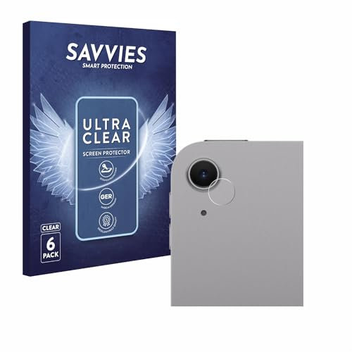 Savvies 6 Pack Screen Protector compatible with Apple iPad Air 11 M2 2024 (ONLY Camera Lens) Protection Film Clear