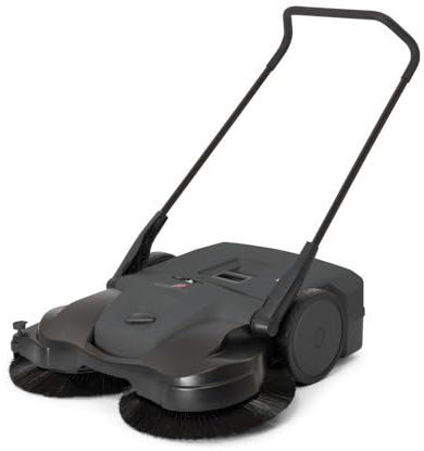 Steinbock Kehrmaschine Turbo elektrisch | 2-fache Schmutzaufnahme | 97 cm Kehrbreite | 4.100 m²/h Kehrleistung | 50 l Behälter | Anthrazitgrau | nasse/trockene Oberflächen | Handkehrmaschine