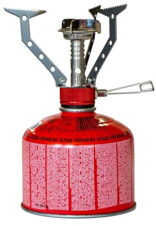 KEMPER - Réchaud gaz Pliable Compact 4.5 KW+ Cartouche de gaz 230gr Butane Propane Camping Haute Montagne