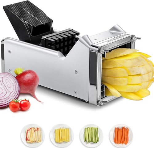 Potato Chipper, Sopito 1/2 Inch Chip Cutter with 304 Bearings Push Potato Cutter for Home & Commercial Use by Cooking Enthusiasts