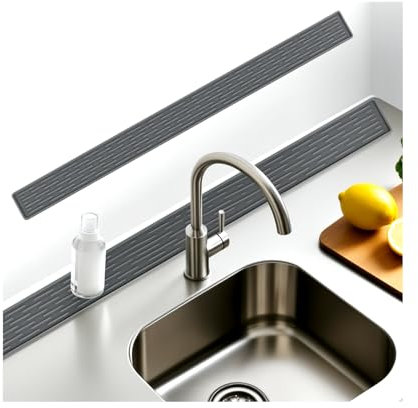 Sink Splash Guard, Faucet Mat for Kitchen Sink, Sink Protector Mat, Long 80 cm, Wide 5.5 cm, Ideal for Bathroom and Kitchen Use, Perfect for Family Households