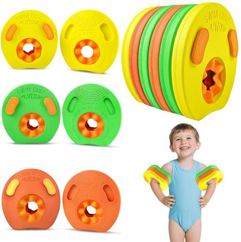 Kinder-Schwimmflügel, 6 Stück, EVA-Schaum-Armbänder für Kinder, Schwimmarmring, Kinder-Arm-Scheiben, Schwimmkörper für Kinder, Schwimmtraining
