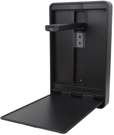 Yunseity Cámara de Documentos USB, Escender de Documents Plegable A4 de 8MP Compatible Confocque Autico, Escenderner Montado en la Pared con 4 Luces de Relleno Led para Windows