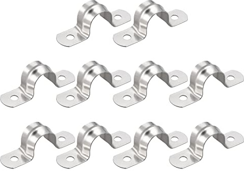 QUARKZMAN Tuberías Abrazaderas (14mm/0,55) 10uds, 304 Inoxidable Acero U Tubo Tensión Clip Soporte - para Fontanería Tubería Alambre