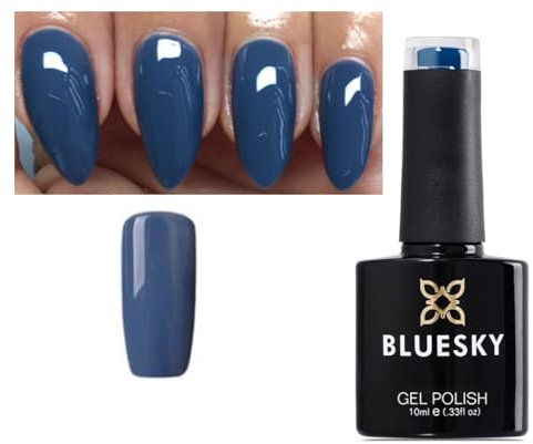 Bluesky GEL NAIL POLISH BLUE, Denim Patch Blue AUTUMN WINTER COLOR 80627 CRAFT CULTURE Nail UV LED Soak Off 10ml