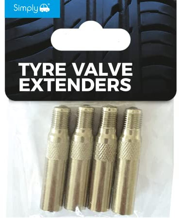 Simply VAL103 Pack of 4 - Chrome Tyre Valve Extenders - Easy Installation