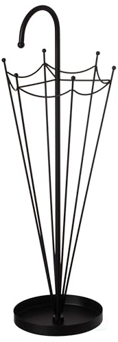 Vintiquewise Black Umbrella Holder for Entryway, Creative Umbrella Stand Indoor Outdoor, Floor Standing Umbrella Rack, Cane Stand