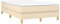 vidaXL Boxspringbett mit Matratze Polsterbett Bettgestell Doppelbett Bett Hotelbett Bettrahmen Lattenrost Schlafzimmerbett Creme 120x200cm Stoff