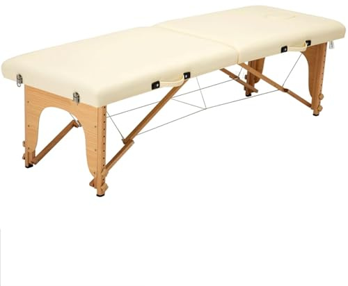 Camilla de Masaje Plegable, Mesa de Masaje 2 Zonas, Camilla Estetica con Altura Ajustable 51-78 cm, Camilla de Masaje Profesional, Portátil, con Bolsa de Transporte ( Color : White , Size : 185*70cm-A
